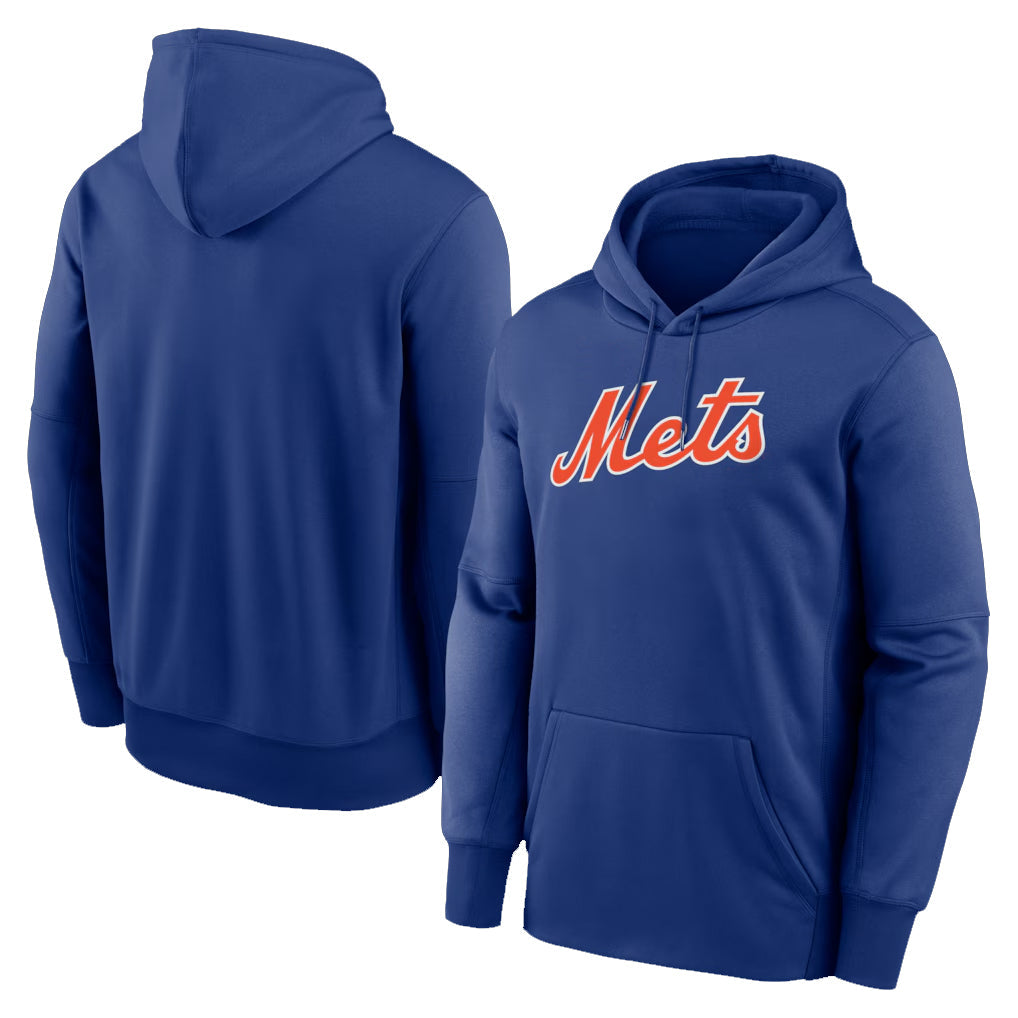 TRASK NY.Mets Blank Player Royal Primary Therma Hoodie Stitched Jerseys