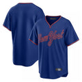 TRASK NY.Mets Blank Player Royal T-shirt Home Game Stitched Jerseys