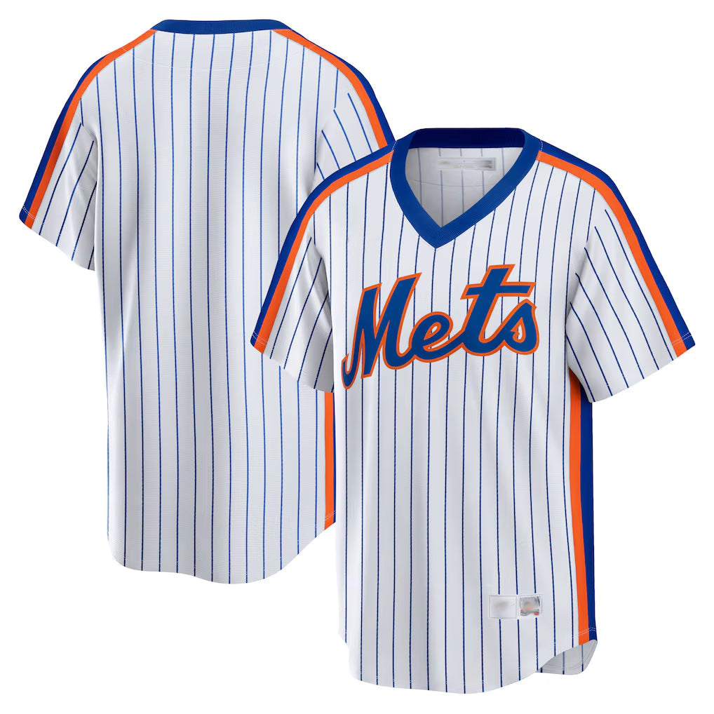 TRASK NY.Mets Blank Player White Cooperstown Collection T-shirt Home Stitched Jerseys