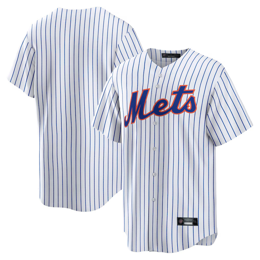 TRASK NY.Mets Blank Player White Home Game Stitched Jerseys