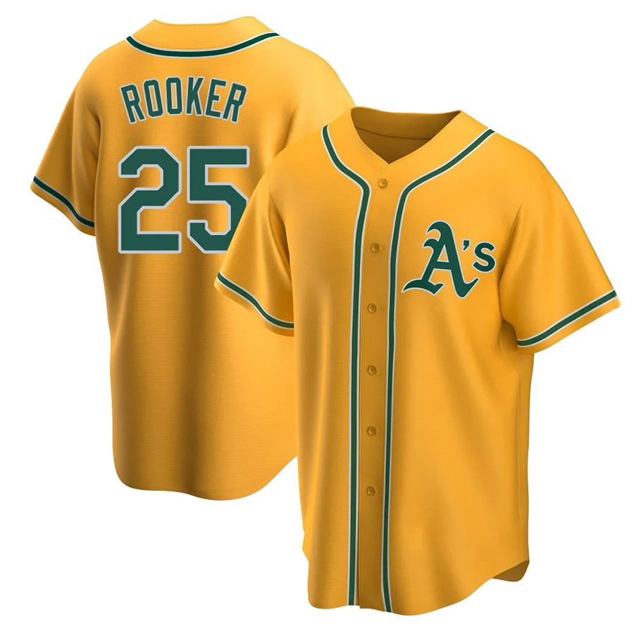 TRASK Athletics #25 Brent Rooker Player Replica Gold Personalized Jerseys