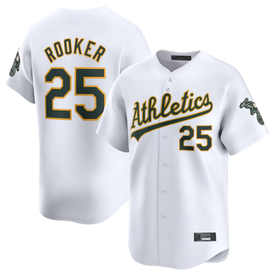 TRASK Athletics #25 Brent Rooker White Home Limited Player Jersey American Stitched Personalized Jerseys
