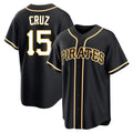 TRASK P.Pirates #15 Oneil Cruz Player Black Fashion Out Home Game Stitched Jerseys