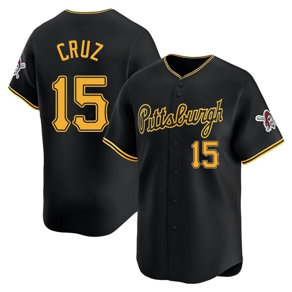 TRASK P.Pirates #15 Oneil Cruz Player Black Home Limited Stitched Jerseys