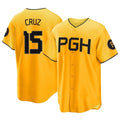 TRASK P.Pirates #15 Oneil Cruz Player Gold City Connect Home Game Stitched Jerseys