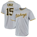 TRASK P.Pirates #15 Oneil Cruz Player Gray Road Home Game Stitched Jerseys