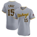 TRASK P.Pirates #15 Oneil Cruz Player Gray Road Home Limited Elite Stitched Jerseys