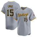 TRASK P.Pirates #15 Oneil Cruz Player Gray Road Home Limited Stitched Jerseys
