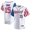 TRASK P.Pirates #15 Oneil Cruz Player White 2025 Independence Day Vapor Premier Limited Stitched Jerseys