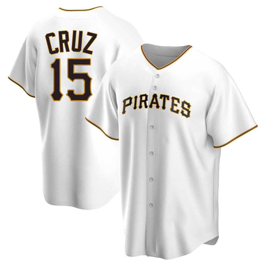 TRASK P.Pirates #15 Oneil Cruz Player White Home Game Stitched Jerseys