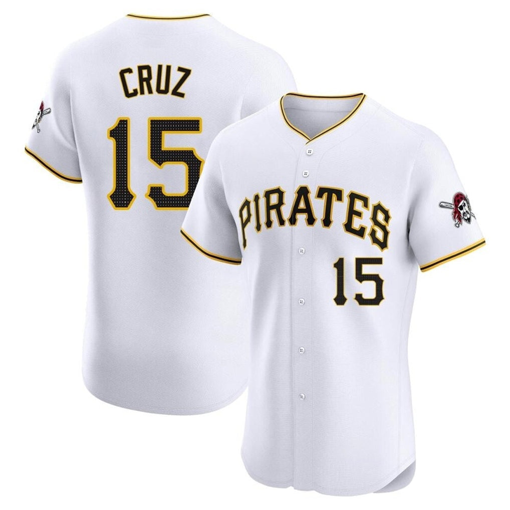 TRASK P.Pirates #15 Oneil Cruz Player White Home Limited Elite Stitched Jerseys