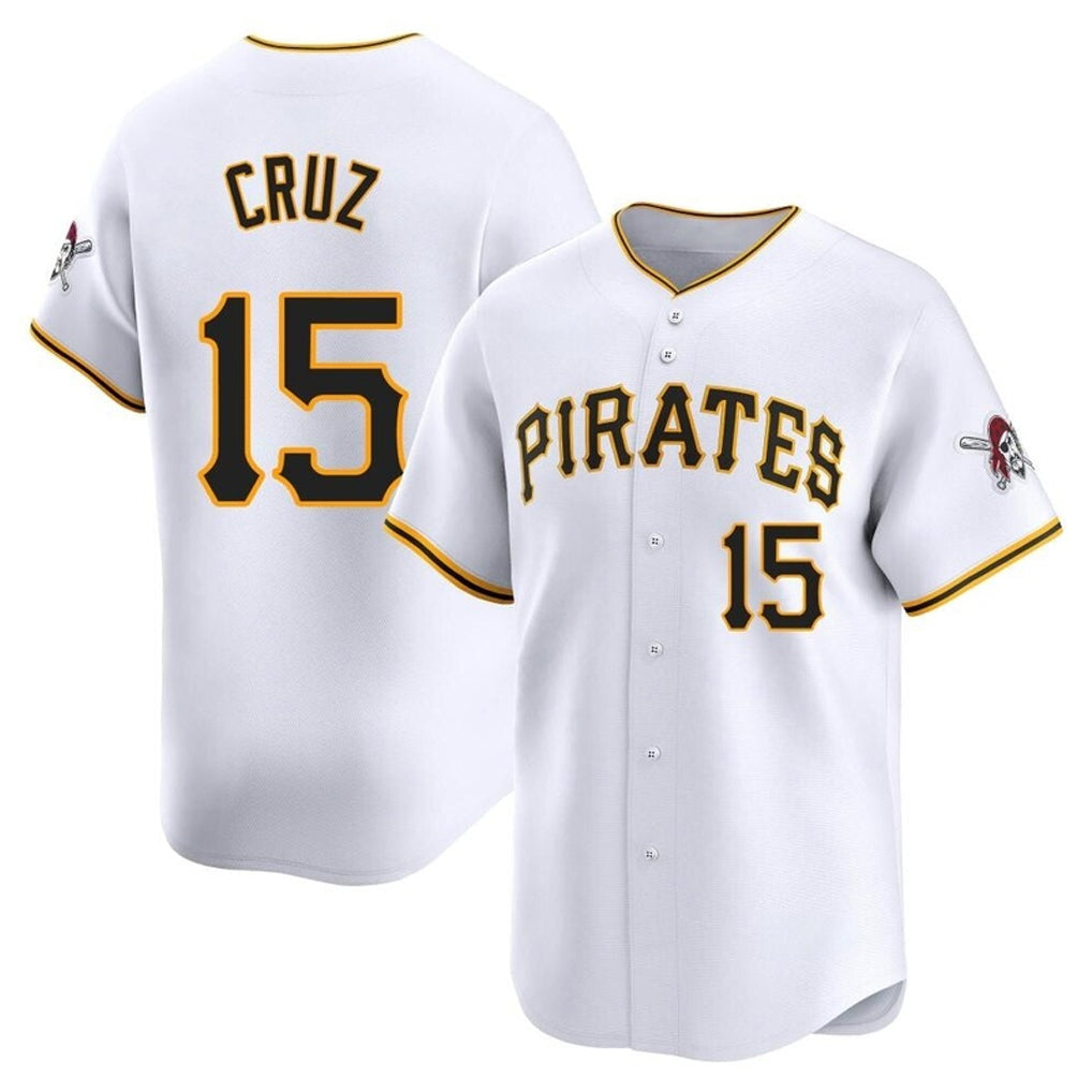 TRASK P.Pirates #15 Oneil Cruz Player White Home Limited Stitched Jerseys