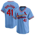 TRASK St. Louis Cardinals #41 Alec Burlesona Player Light Blue City Connect Home T-shirt Stitched Jerseys