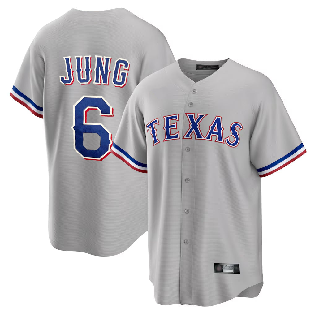 TRASK T.Rangers #6 Josh Jung Player Gray Limited Home Stitched Jerseys