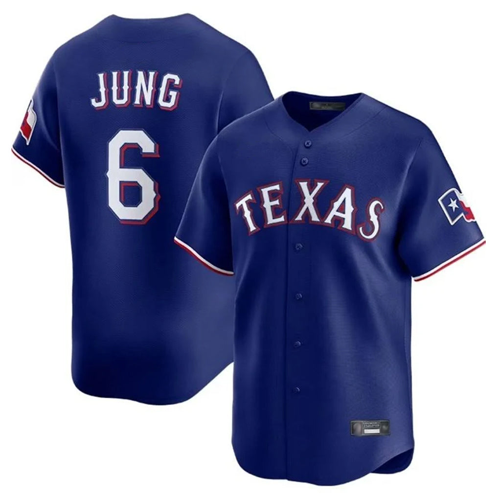 TRASK T.Rangers #6 Josh Jung Player Royal Home Limited Stitched Jerseys