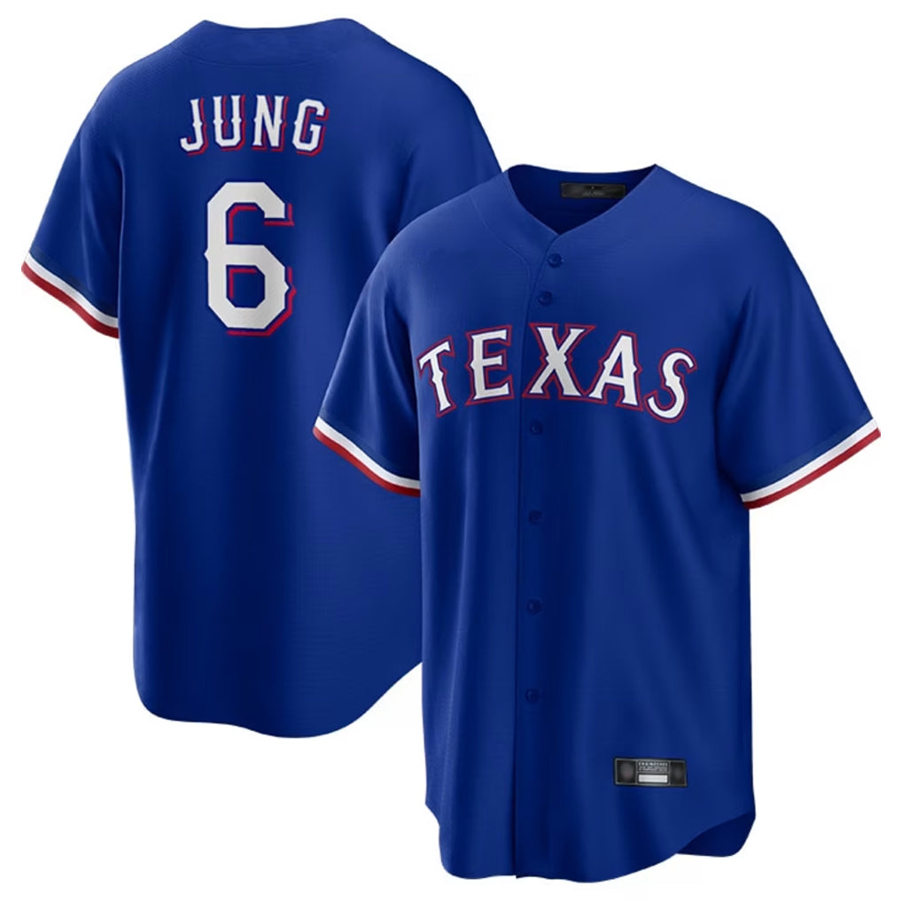 TRASK T.Rangers #6 Josh Jung Player Royal Limited Home Stitched Jerseys