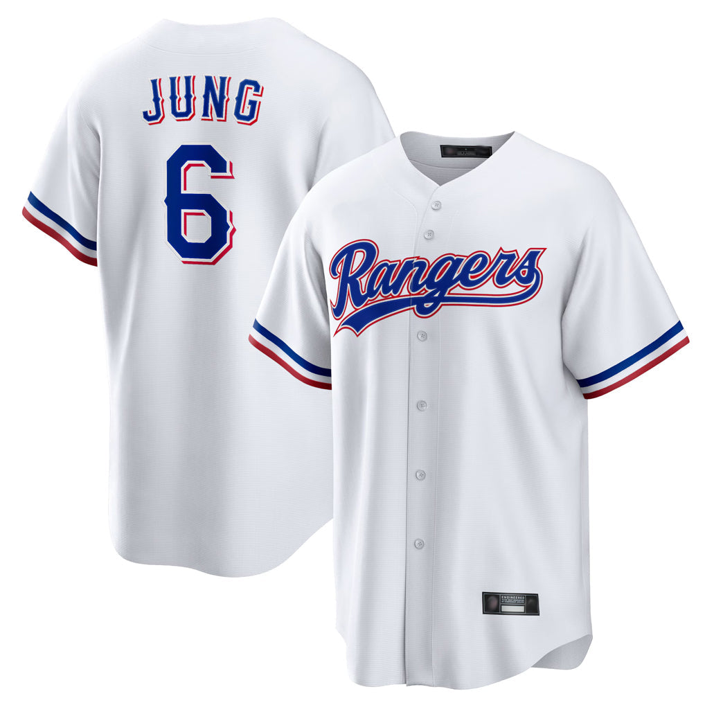 TRASK T.Rangers #6 Josh Jung Player White Home Limited Stitched Jerseys