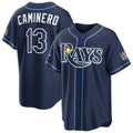 T.Bay Rays #13 Junior Caminero 2026 All-Star Game Navy TRASK Replica Baseball Stitched Jerseys