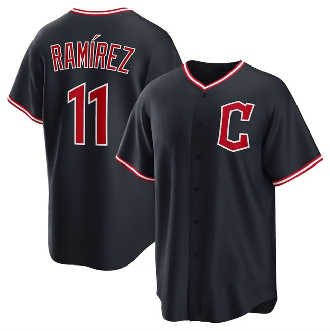 TRASK  Cleveland Guardians #11 Jos¨¦ Ram¨ªrez Navy  2025 Alternate Limited Stitched Jersey