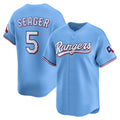TRASK Texas Rangers #5 Corey Seager Light Blue  Alternate Limited Player Jersey