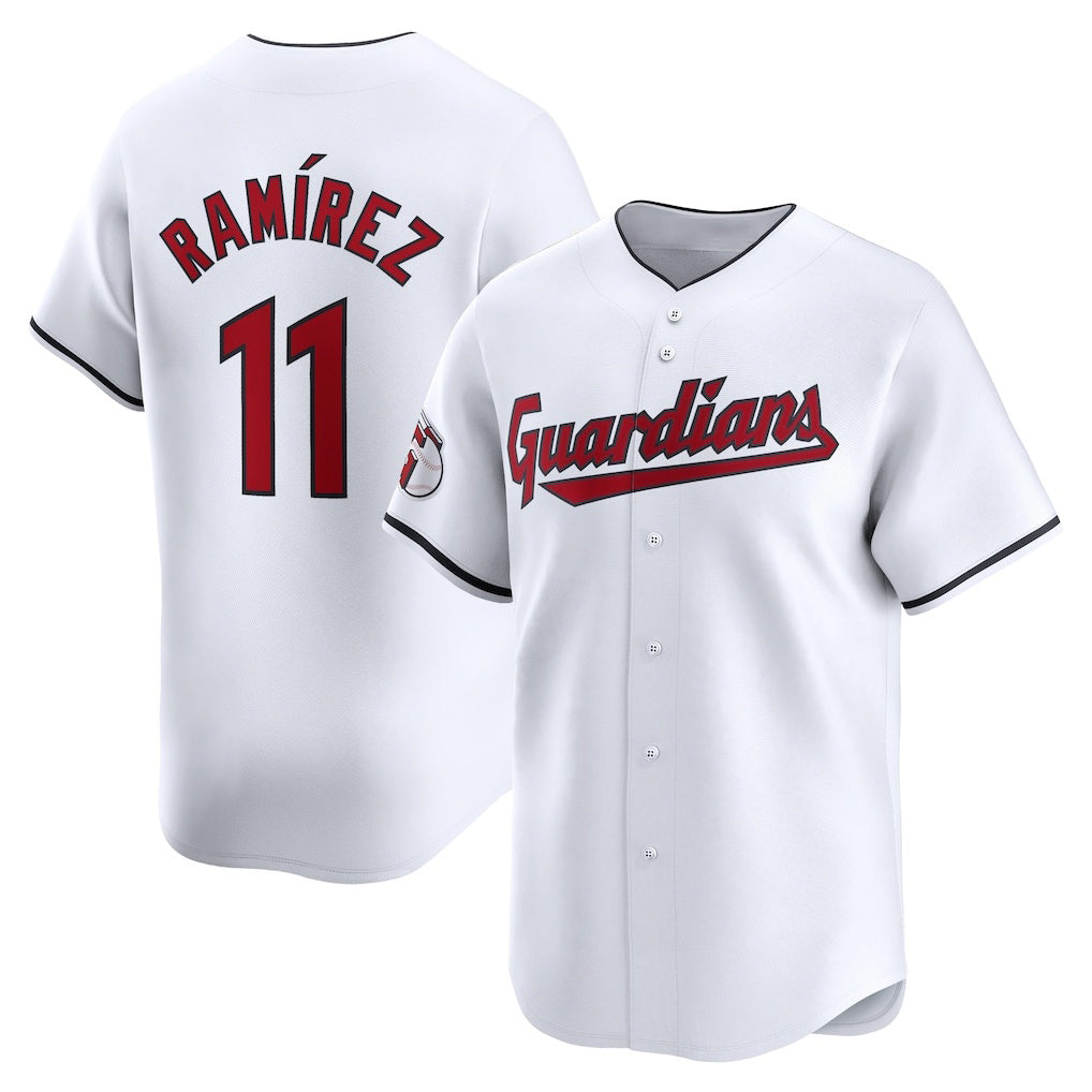 TRASK  Cleveland Guardians #11 Jose Ramirez White  Home Limited Player Jersey
