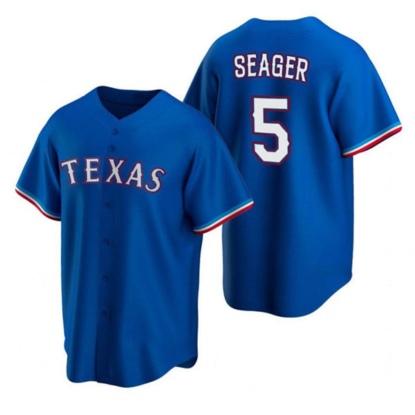 TRASK Texas Rangers #5 Corey Seager Blue  Cool Base Stitched Jersey